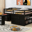 Loft Bed With Retractable Writing Desk And 3 Drawers With Storage Stairs And Shelves