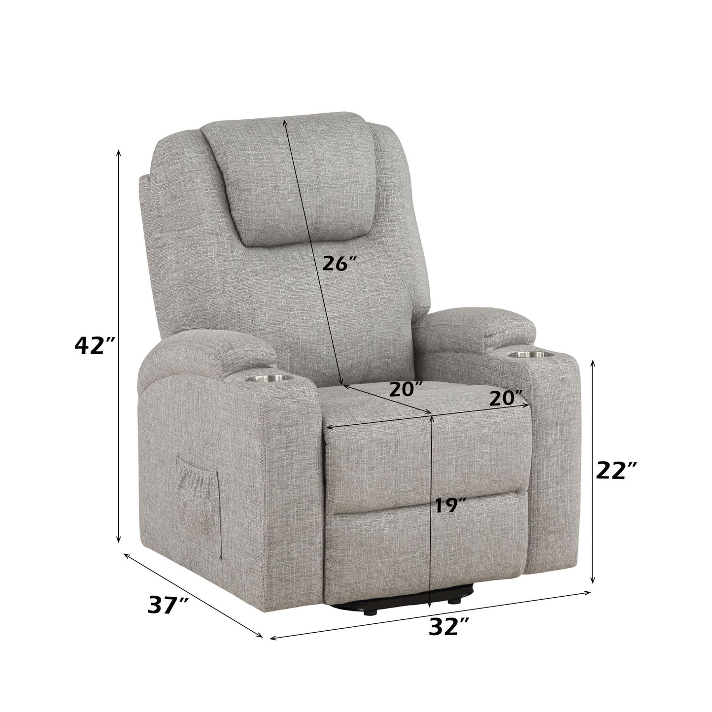 Recliner With Power Lift & Massage
