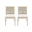 Cordoba - Dining Chair (Set of 2) Comfortable Armless Chairs - Beige