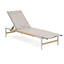 Hargrove - Outdoor Patio Aluminun Chaise Lounge, Outdoor Mesh Seat - Natural / Silver