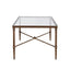 Metal Rectangle Coffee Table With Tempered Glass Top - Bronze