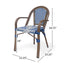 Bistro Chair With 2 Toned Checkered Pattern, (Set of 2) - White / Navy