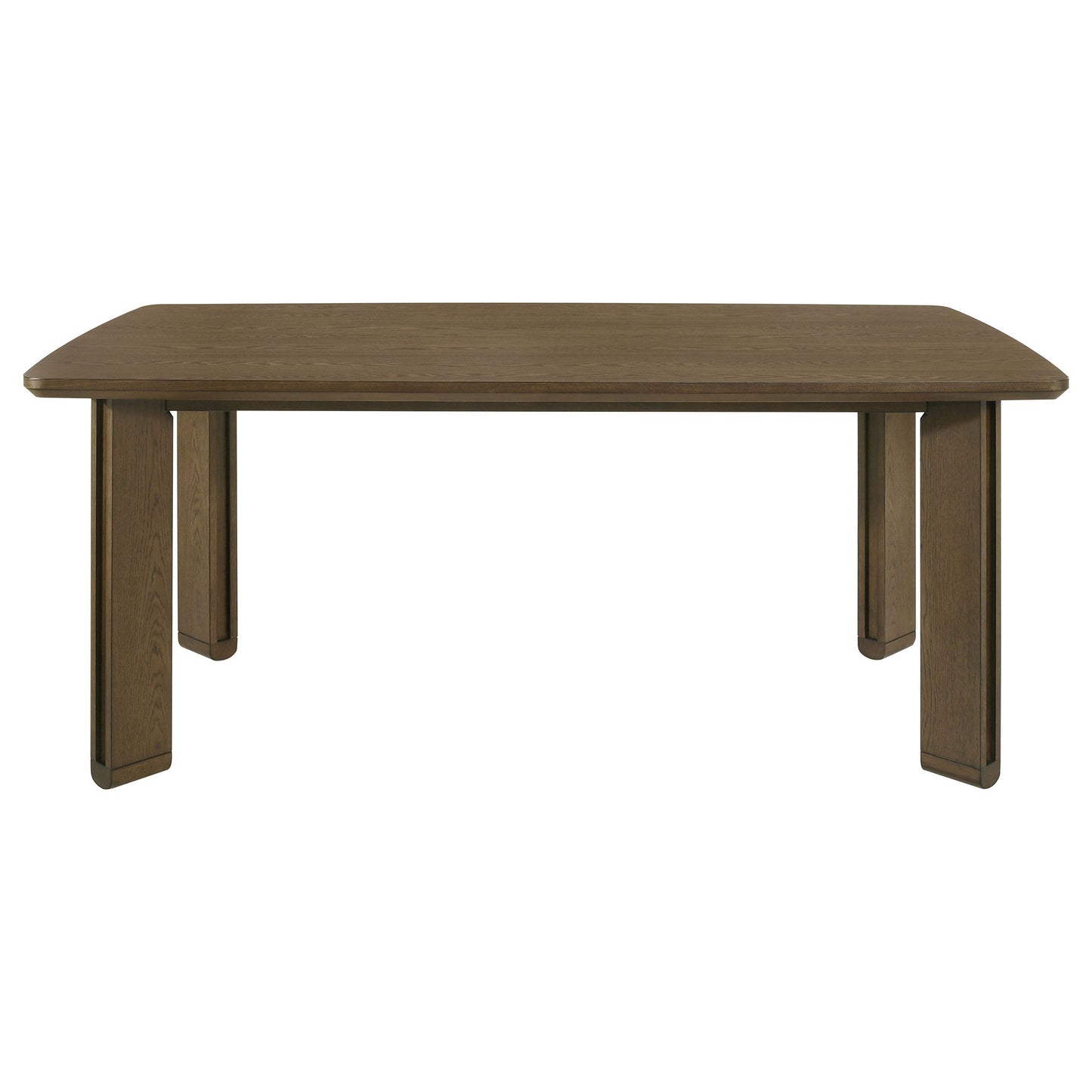 Crispin - 7 Piece Rectangular Dining Table Set With Upholstered Chairs - Brown