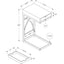 Accent Table, C - Shaped Glossy Contemporary & Modern - White