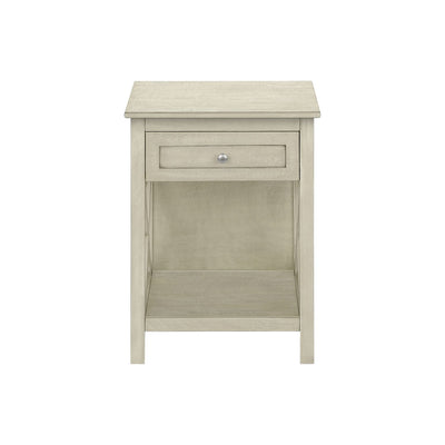 Accent End Table, 2 Tier, Storage Drawer, Transitional Style