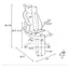 Adjustable Height Office Chair With Ergonomic Design And Swivel Mechanism - Black