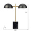 Nova - Hydro Table Lamp With On / Off Switch Double Lamp - Black / Gold / Marble