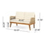Hueber - Outdoor And Rope 4 Seater Chat Set With Cushions - Teak