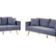 Easton - Fabric Living Room Set With USB Charging Ports Pockets And Pillows (Set of 2)
