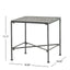 Outdoor Square Side Table With X Shaped Iron Frame - Black