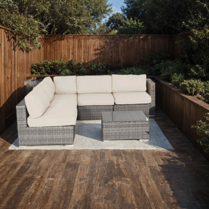 6 Piece Seating Group With Premium Cushions - Gray Mix