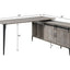 Zakawani - Writing Desk With Cabinet - Gray