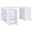 Tona - L-Shape Computer Desk With 3 Drawers And 5 Shelves