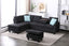 Alger - Left Hand Facing Sofa & Chaise With Ottoman