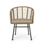 Randy - Modern Wicker Chair With Water Resistant Cushions - Brown / Beige