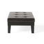 Chatham - Ottoman With Drawer Leather Storage Solution - Dark Coffee