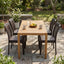 5 Piece Patio Dining Set With Chairs, Outdoor Furniture - Brown Multi / Light Teak
