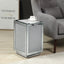 Noralie - Accent Table - Silver - Mirror