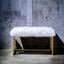 Bagley II - Bench Faux Fur - White / Gold