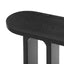 Art Sculptural Console Table With Oval Cutout Legs - Black