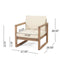 4 Pieces Acacia Wood Patio Furniture Set, Outdoor Furniture With Coffee Table, Patio Conversation Set Deep Seating With Soft Cushion, Porch Chairs For Backyard Porch Balcony - Brown Wash / Beige