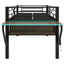 Gaming - Twin Loft Bed With Desk And LED - Black