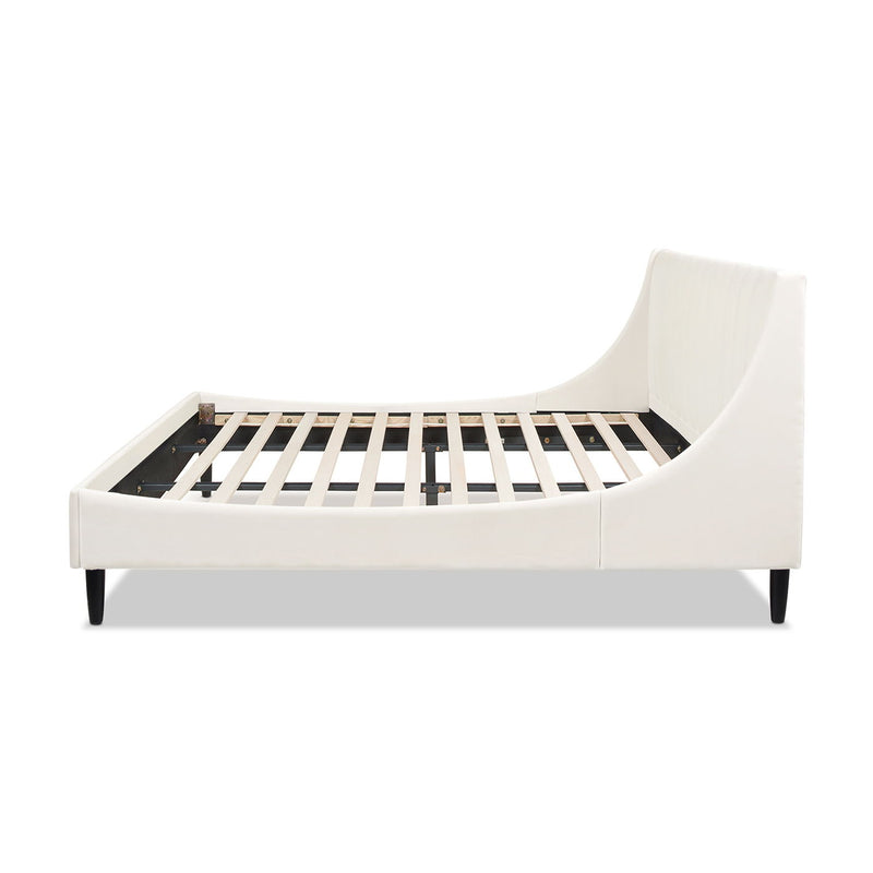 Aspen - Juego de cama de plataforma moderno con cabecero capitoné vertical
