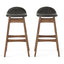 Contemporary Bar Stool With Stylish Seat And Small Backrest