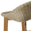 Beeson - Outdoor Wicker And Acacia Wood Barstools Set, Water Resistant - Brown