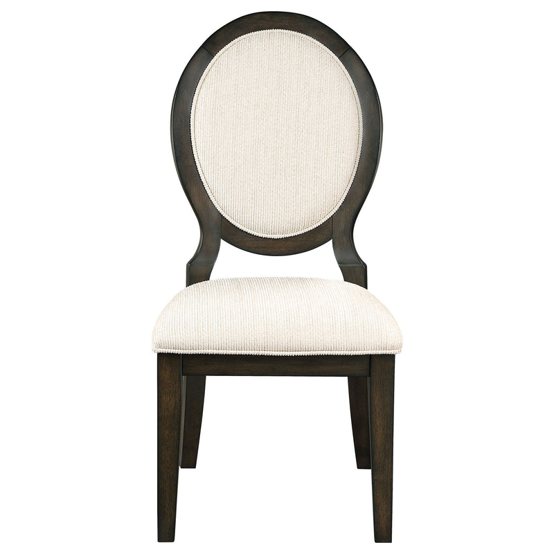 Fulton - 5 Piece Dining Table Set With Upholstered Chairs - Dark Brown