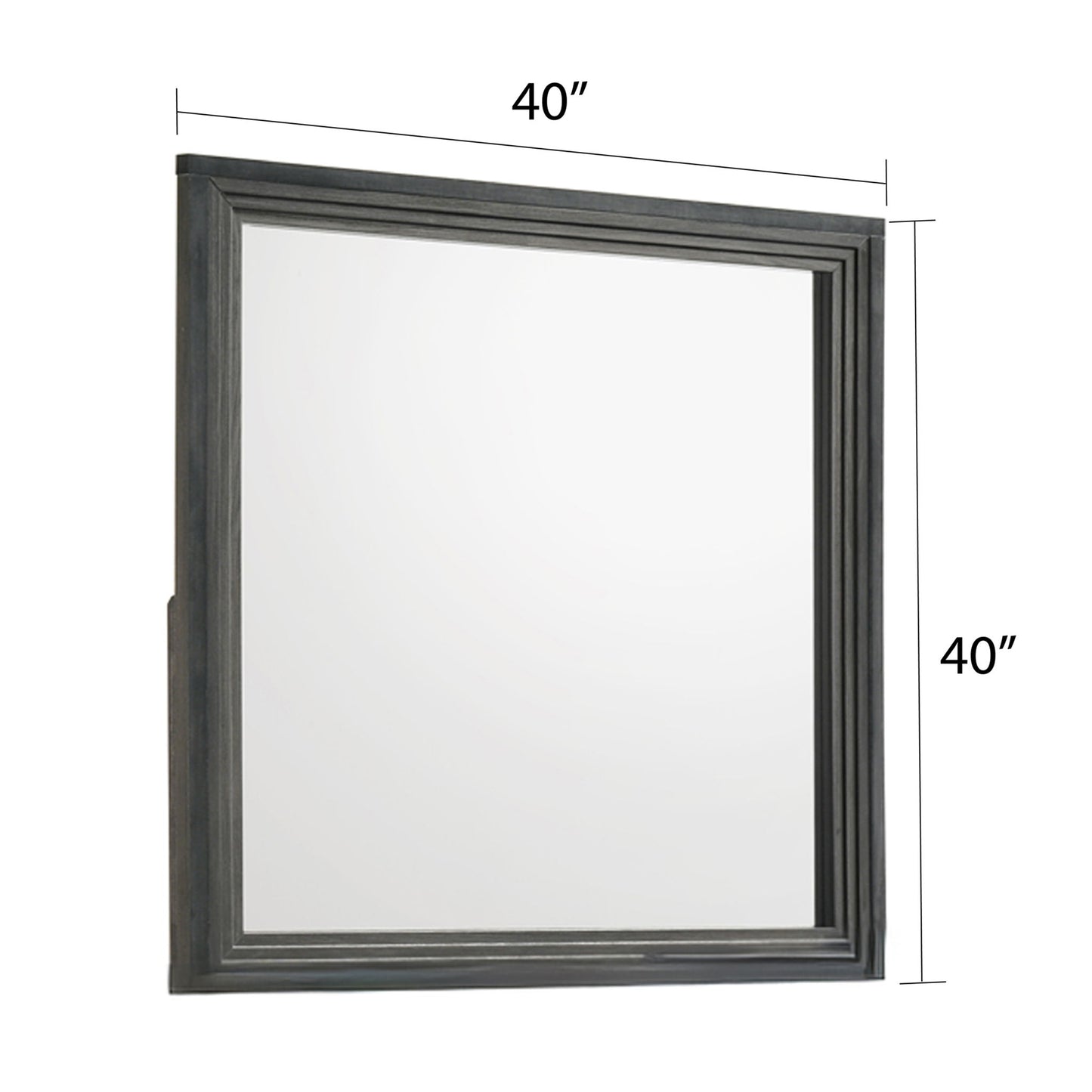 Colorado - Square Mirror (Dresser Not Included) - Charcoal