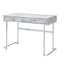 Tigress - Printed Faux Marble Top Writing Desk - White