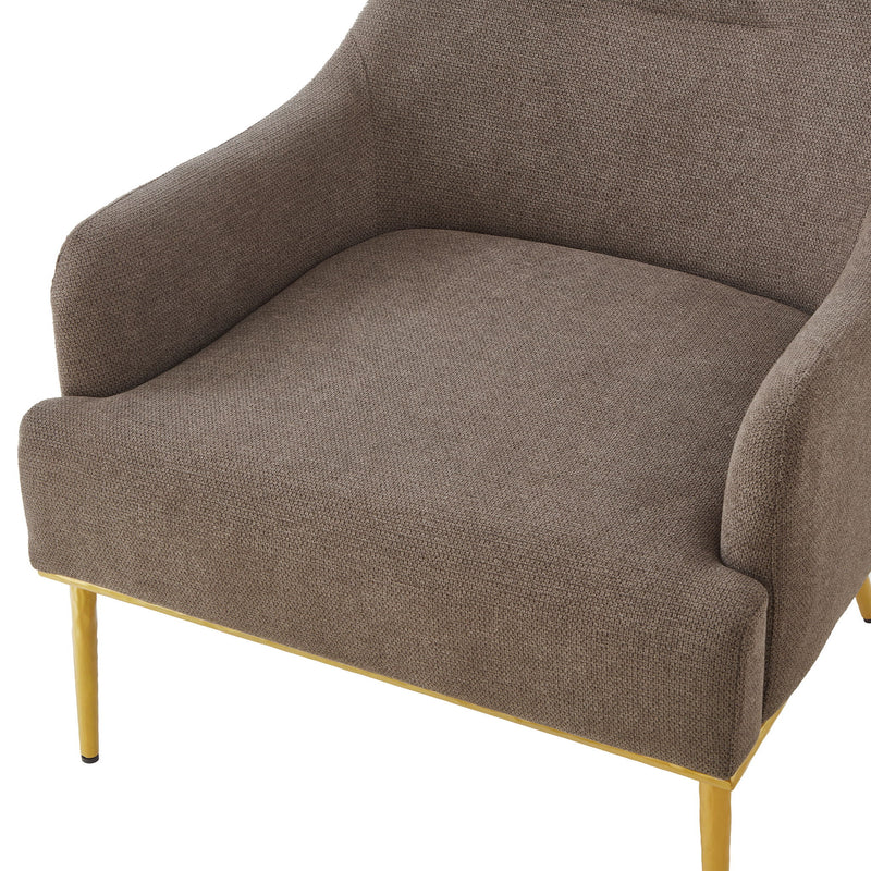 Modern Elegance Accent Chair With Curved Backrest