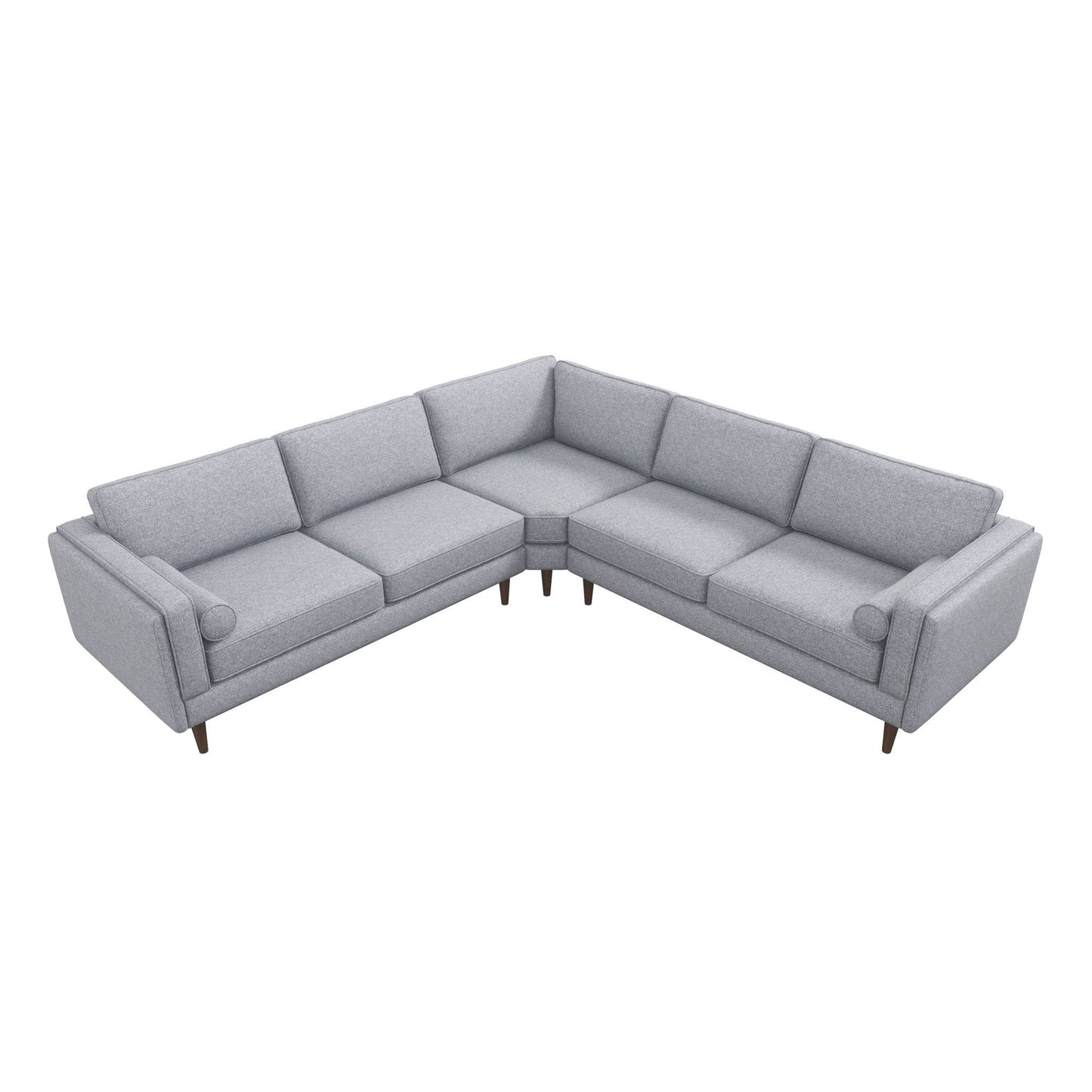 Amber - Corner Sectional Sofa - Light Gray