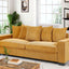 Luxe Sofa With 5 Matching Toss Pillows, Sleek Design, Spacious And Comfortable 3 Seater Couch