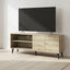Amidon - TV Stand, With 2 Storage Shelves And 1 Cabinet