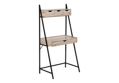 Computer Desk For Home Office, Laptop, Leaning, Storage Drawers, Contemporary & Modern