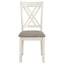 Ebers - 7 Dining Set With 2 Tone Upholstered Chairs - Vanilla White