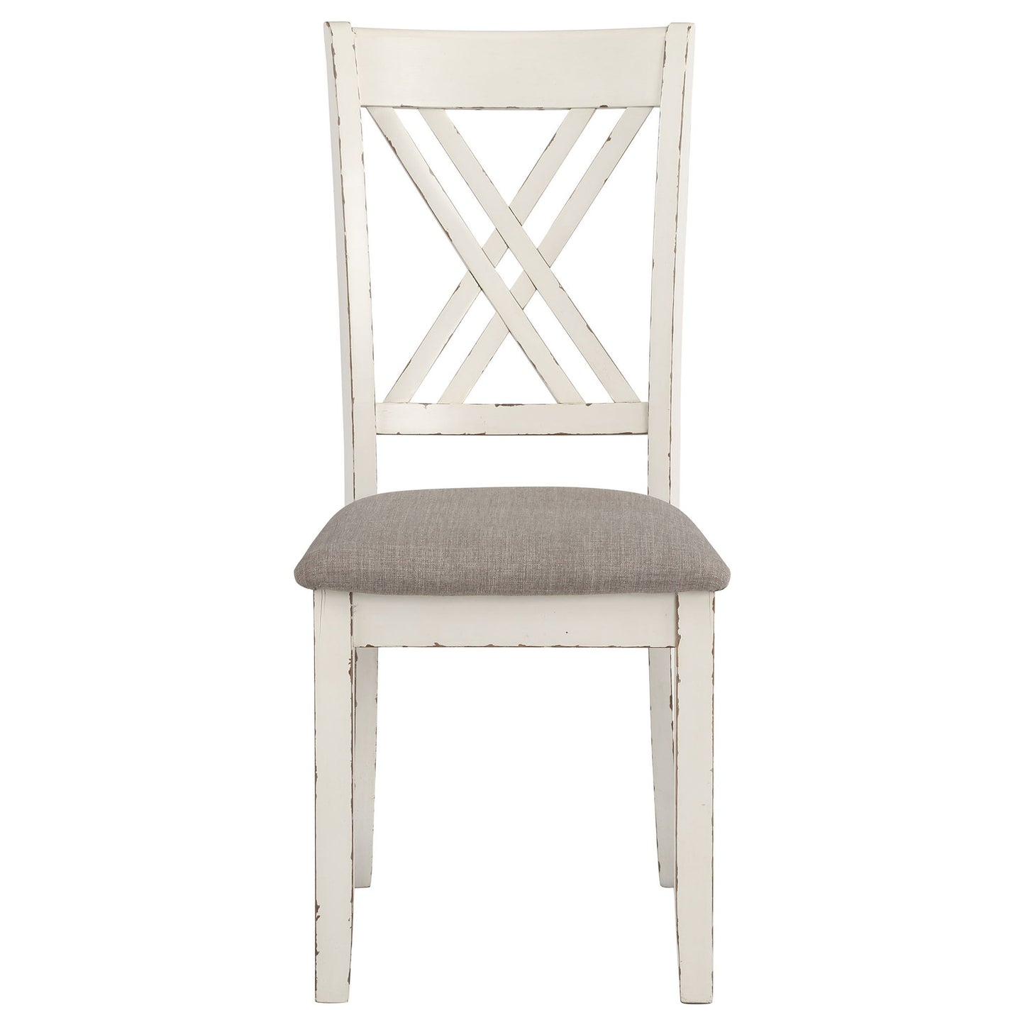 Ebers - 7 Dining Set With 2 Tone Upholstered Chairs - Vanilla White
