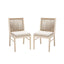 Cordoba - Dining Chair (Set of 2) With Acacia Wood Frame And Water Repellent Fabric - Beige / Yellow
