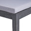 Outdoor 6 Seater Dining Set With Bench - Dark Gray / Light Gray