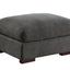 Tatman - Linen Blend Sectional With 2 Ottomans - Dark Gray