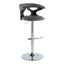 Gardenia - Contemporary Adjustable Barstool & Swivel, Rounded T Footrest (Set of 2)