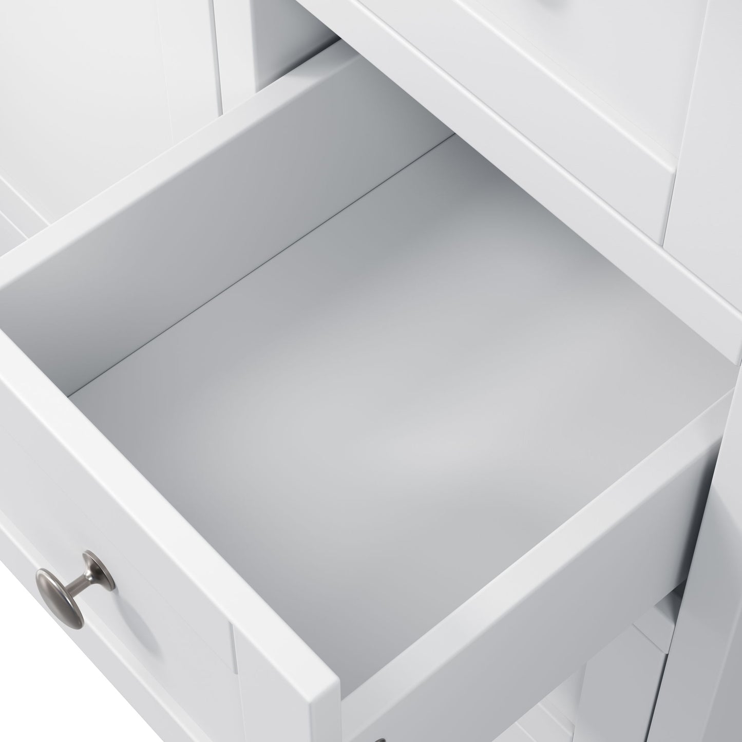 Double Sink Bathroom Vanity With Countertop, 2 Ceramic Sinks, 6 Drawers, Soft Close Design