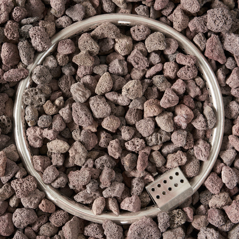 Modern Square Iron Fire Pit 50, 000 Btu - Stone Gray
