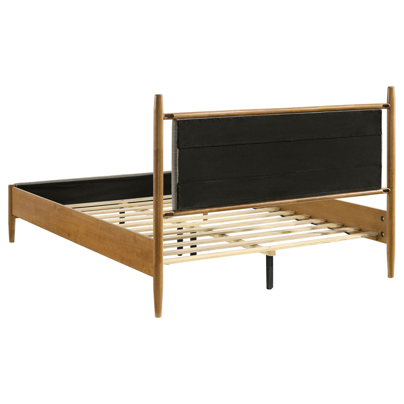Panel Platform Bed With Upholstered Headboard And Footboard