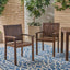Wilson - Rustic Dining Chair Acacia Wood With Slat Panel Design (Set of 2) - Dark Brown