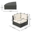 Santa Cruz - 8 Piece Outdoor Sectional Set - Dark Brown