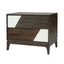Japandi 2 Drawer Nightstand With Geometric Design