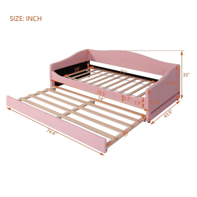 Design Upholstered Daybed With Light And Trundle